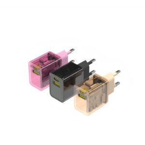 dual port fast-charging charger with transparent cover