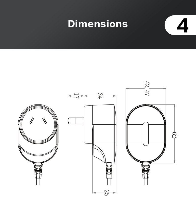 multi-watt AC power adapter parameter