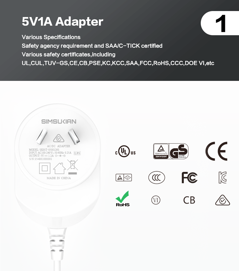 Custom multi-watt AC power adapter